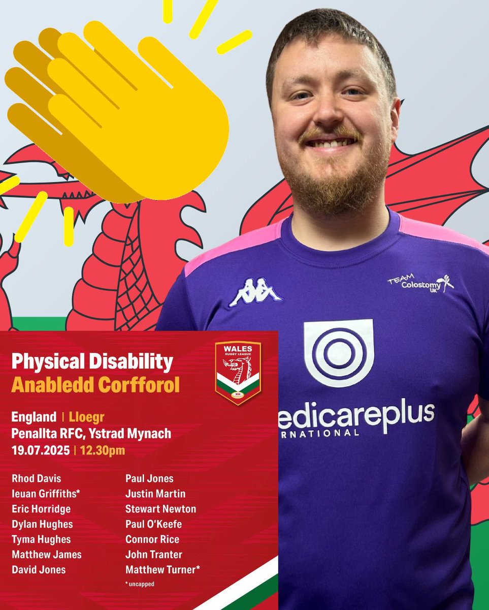 Team Colostomy UK (@teamcolostomyuk) on Twitter photo A huge congrats to <a href="/turner_m91/">Matt Turner</a> who has been selected to represent <a href="/WalesRugbyL/">Wales Rugby League</a> in their PDRL fixture with <a href="/PDRLEngland/">PDRL England</a> this weekend 👏 👏 👏
A really proud moment for us as Matt is our first 'origin' international player 🥹
#UpThePurps💜
#RugbyLeague
#StomaAware A huge congrats to <a href="/turner_m91/">Matt Turner</a> who has been selected to represent <a href="/WalesRugbyL/">Wales Rugby League</a> in their PDRL fixture with <a href="/PDRLEngland/">PDRL England</a> this weekend 👏 👏 👏
A really proud moment for us as Matt is our first 'origin' international player 🥹
#UpThePurps💜
#RugbyLeague
#StomaAware