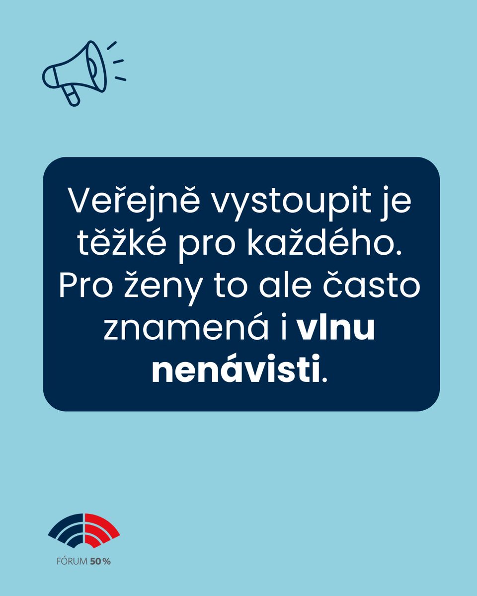 Forum50's tweet photo. ❤️ Naše kampaň #StopNenavisti upozornila na obtěžující a násilné chování vůči veřejně aktivním ženám. https://t.co/CmJuT7jLk4... .
Pomozte nám posílit hlasy žen ve veřejném prostoru 👉https://t.co/z5LvAWgO5Y https://t.co/Qohj0GiCwO