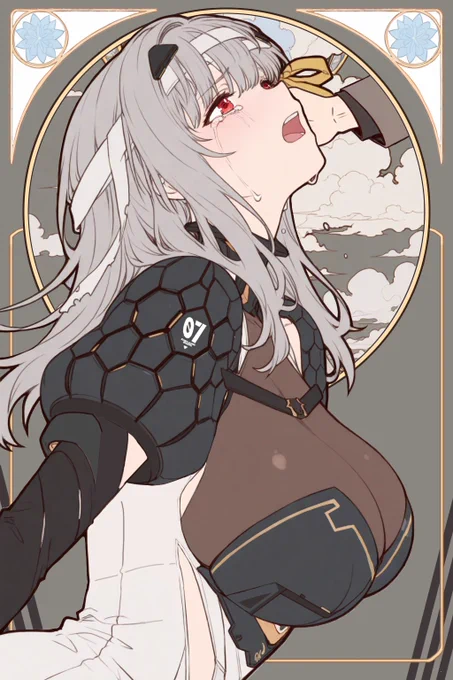 Modernia / モダニア(4) To protect her, he announced that the journey of farewell was now great tears cascaded from her eyes like glistening pearls. #NIKKE #勝利の女神NIKKE #メガニケ