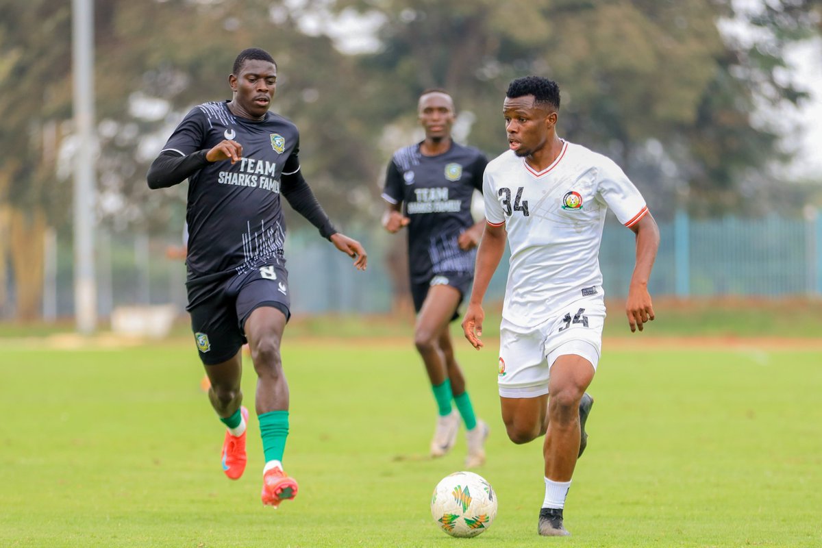#HarambeeStars played three friendlies today against a Sharks select team.

1st: Harambee Stars 1-0 Sharks
⚽Austin Odhiambo 

2nd: Harambee Stars 0-0 Sharks
3rd: Sharks 2-0 Harambee Stars 
⚽Eli Asieche
⚽Saphan Oyugi 

<a href="/pepeta_ke/">Pepeta</a>  #CHAN2024 #TotalEnergiesCHAN2024

(Image| FKF)