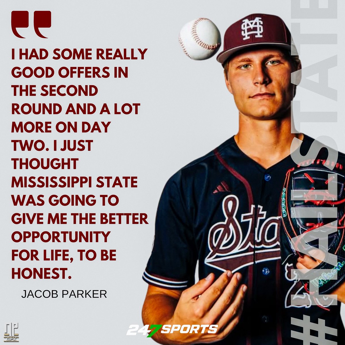 NPGPX Design (@nathanpurvis) on Twitter photo Jacob Parker (<a href="/Parker13Jake/">Jacob Parker</a>), the Mississippi State Baseball signee and 19th Round selection by the Arizona Diamondbacks, visits with Steve Robertson about why bypassing professional baseball was the best fit for him. #HailState
247sports.com/college/missis… Jacob Parker (<a href="/Parker13Jake/">Jacob Parker</a>), the Mississippi State Baseball signee and 19th Round selection by the Arizona Diamondbacks, visits with Steve Robertson about why bypassing professional baseball was the best fit for him. #HailState
247sports.com/college/missis…