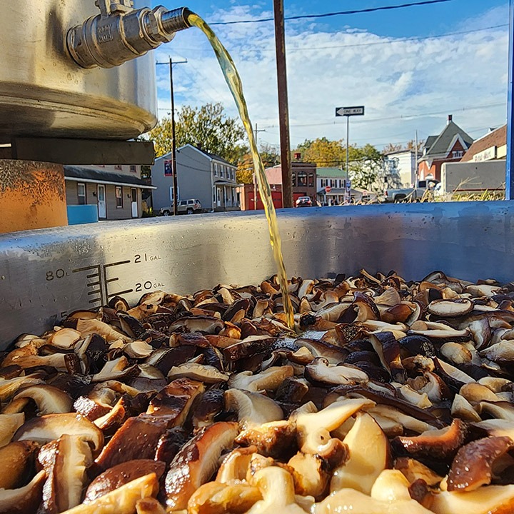 There is no one-flavor-fits-all when it comes to mushrooms. A brewer shares his experience growing and brewing with shiitake mushrooms that contribute a sweet white chocolate flavor and aroma to a saison. byo.com/article/growin…