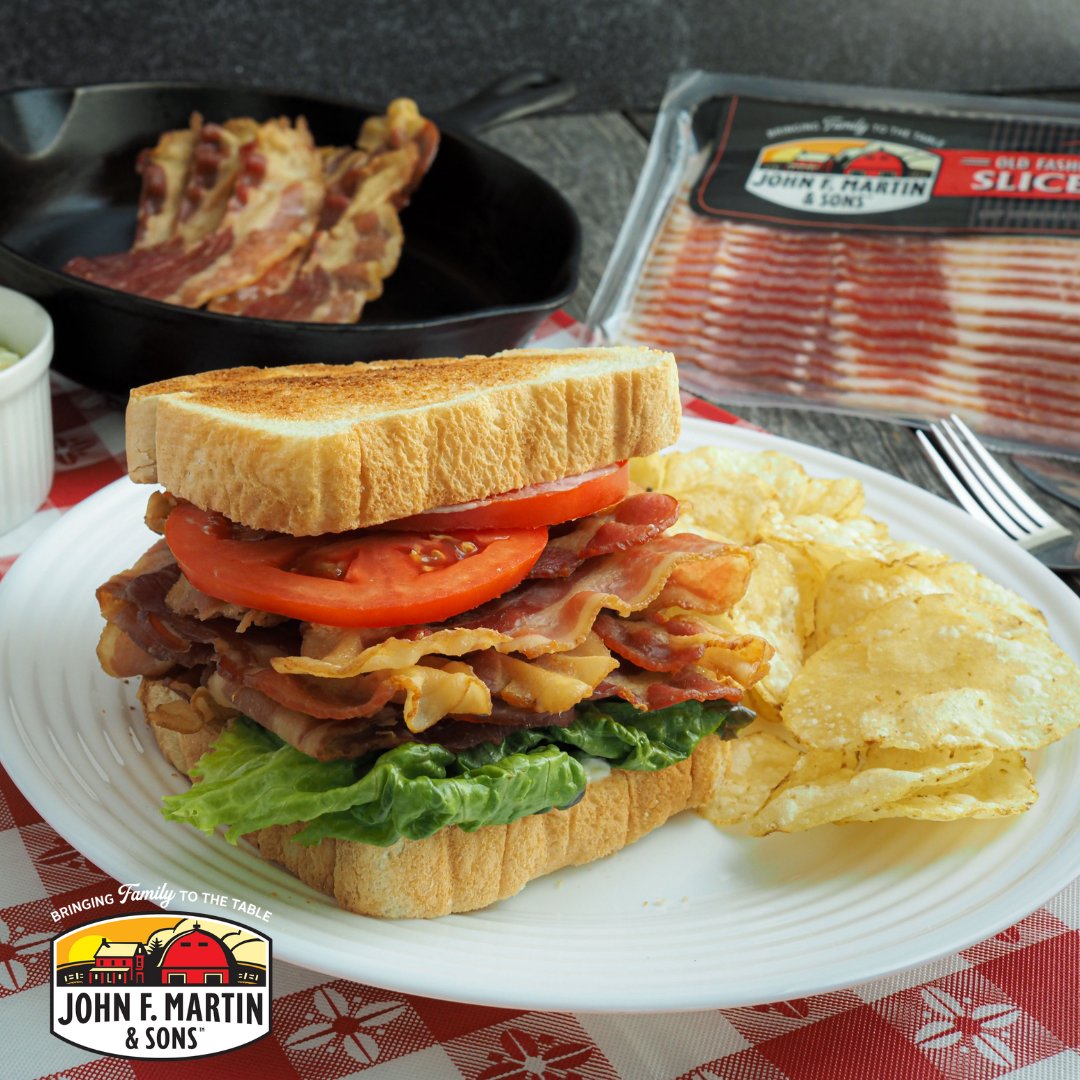🥓🍅 July’s Perfect Bite Starts Here! 🥬🍞 Nothing hits the spot on a hot summer day like a classic BLT—and the secret to the perfect one? John F. Martin Bacon.

✔️ Hickory smoked flavor
✔️ Cooks up crisp every time
✔️ Your BLT’s best friend
