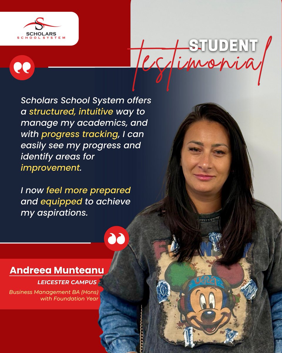 Student Spotlight:🌟
Andreea Munteanu reflects on how Scholars School System transformed her academic journey in her foundation year, giving her the confidence and momentum to pursue future endeavours.

👉Read her full story: scholarsschool.ac.uk/success-storie…

Thinking about your own next