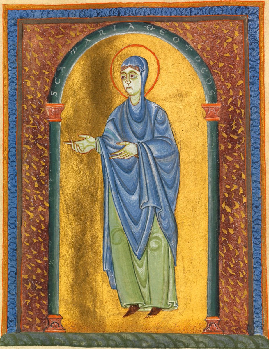 VirDesideriorum's tweet image. The "pious" Emperor St. Henry II (Heinricus rex pius) presents the Gospel book he donated to the Virgin Mary. It was produced before 1012 in the scriptorium of the Benedictine monastery in Seeon.
Henry was also the founder of the Archdiocese of Bamberg, which was later…