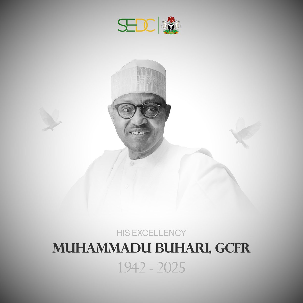 markokoyeII's tweet image. On behalf of the South East Development Commission @SEDCgov, I extend our heartfelt condolences to the family of His Excellency, former President Muhammadu Buhari, GCFR, on his passing.
President Buhari served Nigeria with unwavering dedication across decades, as a soldier,…