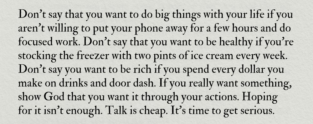 Talk is cheap
