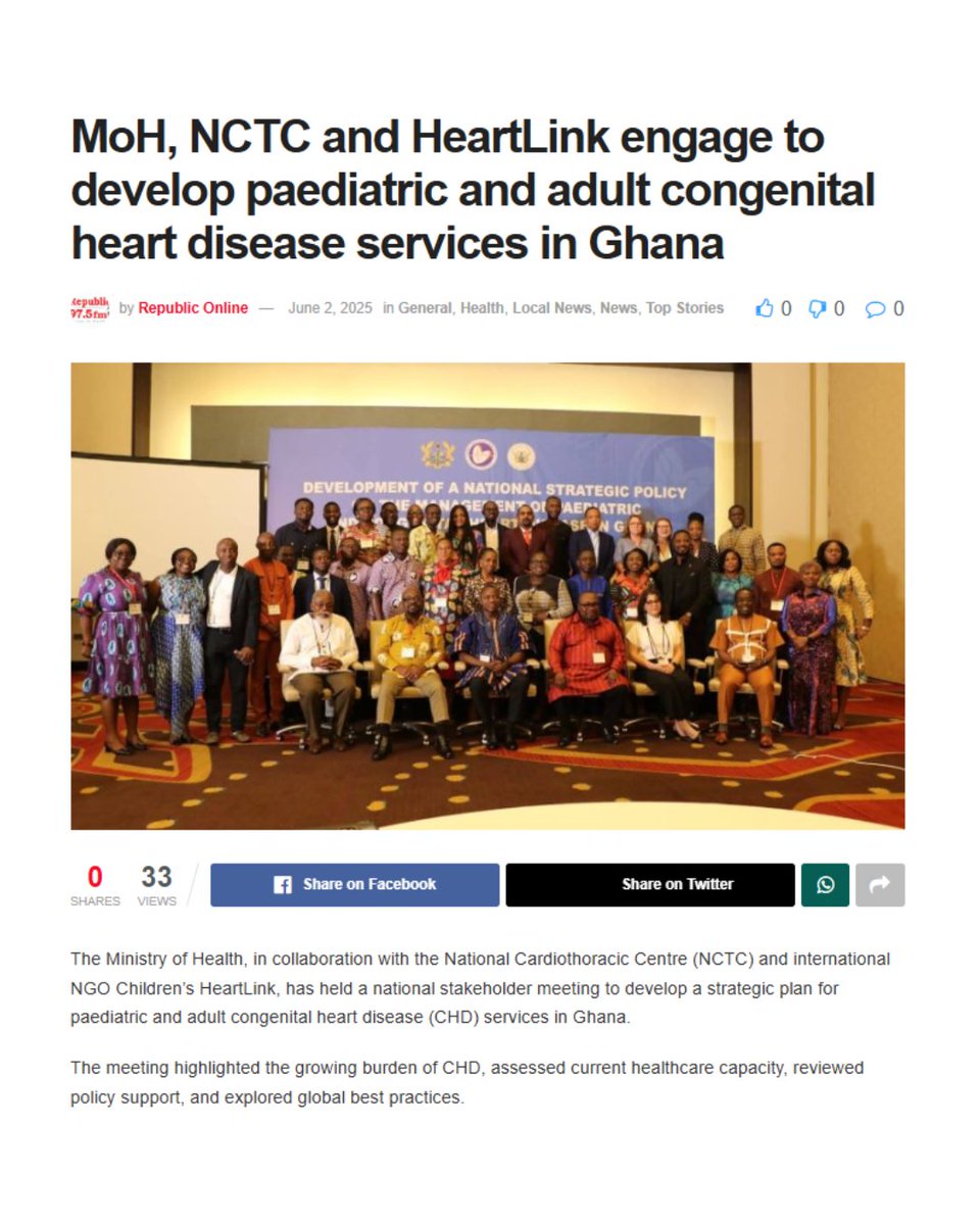 IN THE NEWS: A momentous meeting receiving well-deserved attention in Ghana. myrepubliconline.com/moh-nctc-and-h…