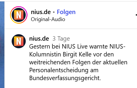 Nicoles44180590's tweet photo. Wie ekelhaft #BirgitKelle sie hetzt über #BrosiusGersdorf
Sie hätte bei #Lanz süffisant gelächelt, als sie davon geredet hat, wem man Grundrechte entziehen kann
Frau Brosius hat auch ihr NICHTS getan und auch nicht gelächelt
WARUM VERNICHT ihr SIE? #NIUS WIE SCHÄBIG IST DAS🤮 https://t.co/24uwDNyjGr
