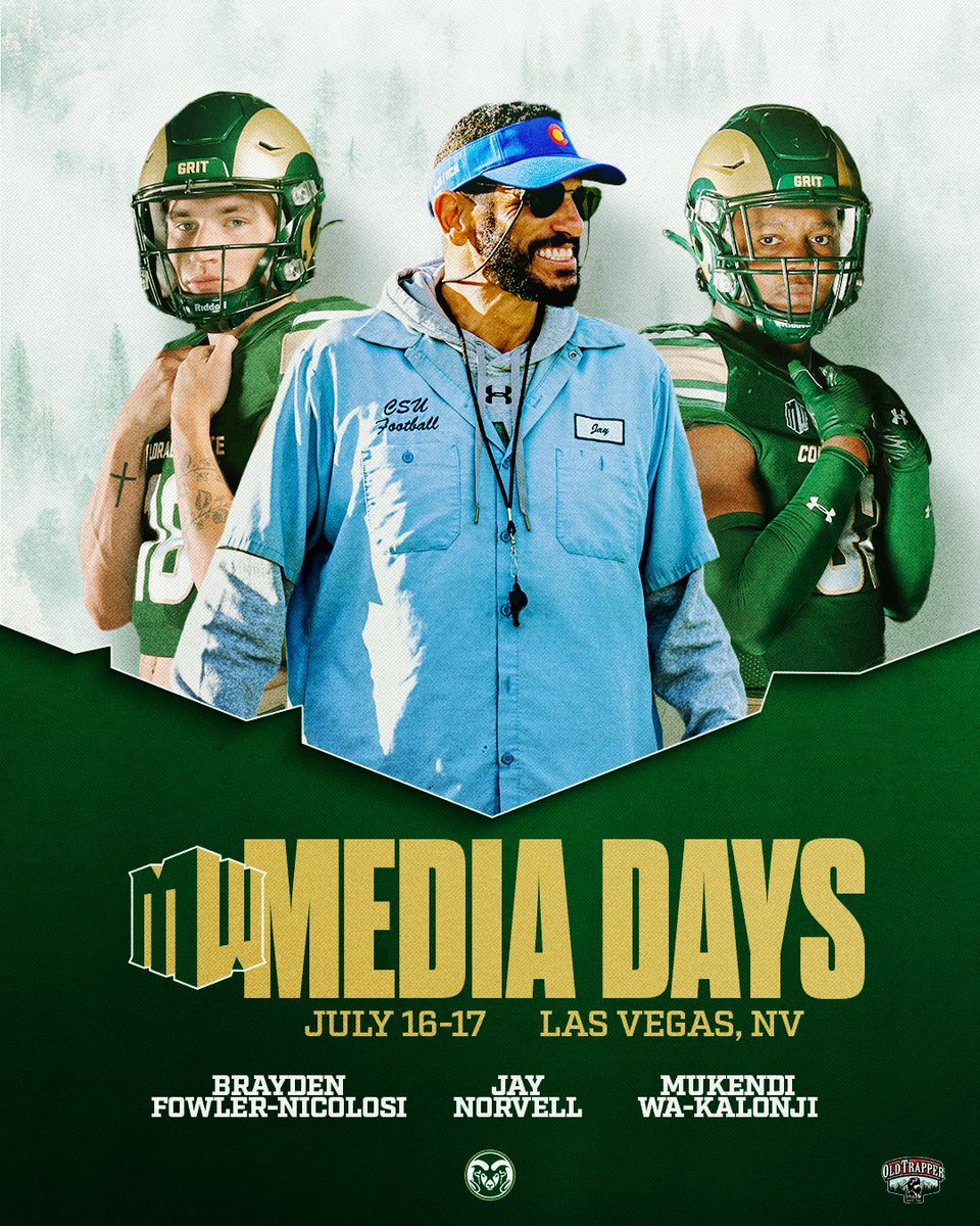 Colorado State Football (@csufootball) on Twitter photo ๐๐ ๐๐๐ฟ๐๐ผ ๐ฟ๐ผ๐๐ ๐ฝ๐๐๐๐ฟ ๐ธ๐
<a href="/CoachJayNorvell/">Jay Norvell</a>, Brayden & Mukendi are headed to Las Vegas to rep the Rams this week ๐
#Relentless x #RamGrit๐ ๐๐ ๐๐๐ฟ๐๐ผ ๐ฟ๐ผ๐๐ ๐ฝ๐๐๐๐ฟ ๐ธ๐
<a href="/CoachJayNorvell/">Jay Norvell</a>, Brayden & Mukendi are headed to Las Vegas to rep the Rams this week ๐
#Relentless x #RamGrit๐