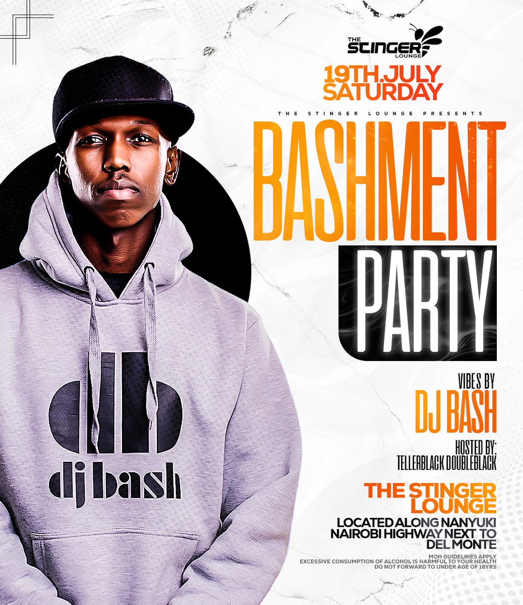 DJBashKenya's tweet photo. This Saturday it's going down @stingerloungenanyuki.... Bashment party Turn up!!!for Maaaad vibes🔥🔥🔥
Itakua fireeee🔥🔥 https://t.co/v5KbLBnJJe