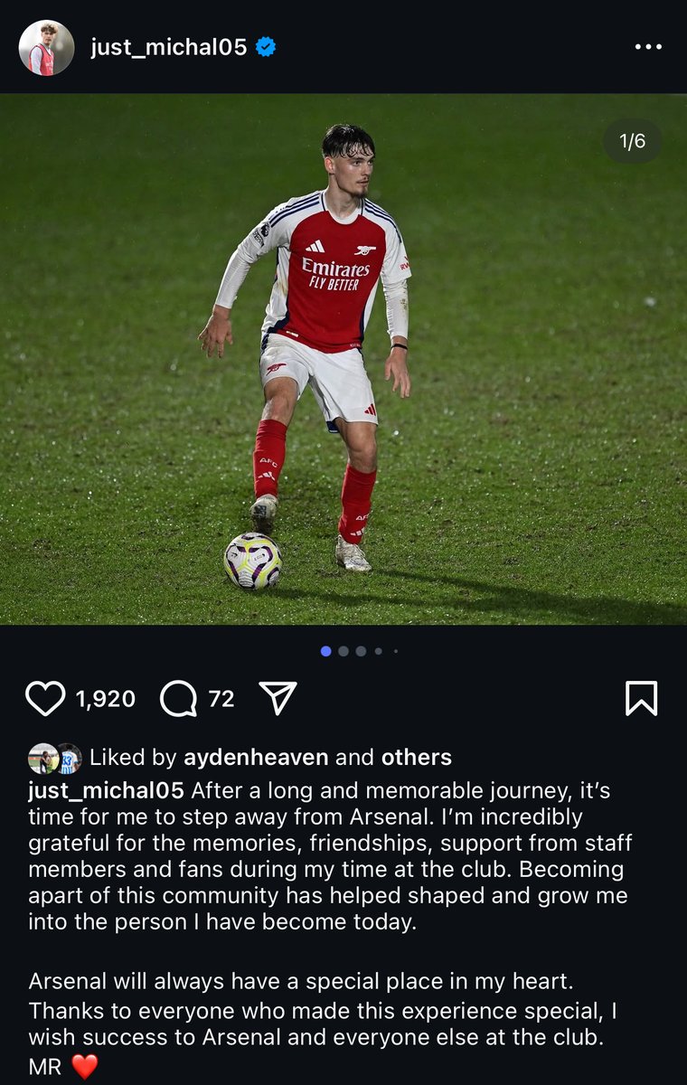 Michal Rosiak officially leaves Arsenal after 9 years. Rosiak was offered an embarrassingly short deal with wages not nearly meeting the level of his contribution or potential. Arsenal's plan at youth level is unclear. A unique profile, 38 g/a from RB/DM, and shown the door.