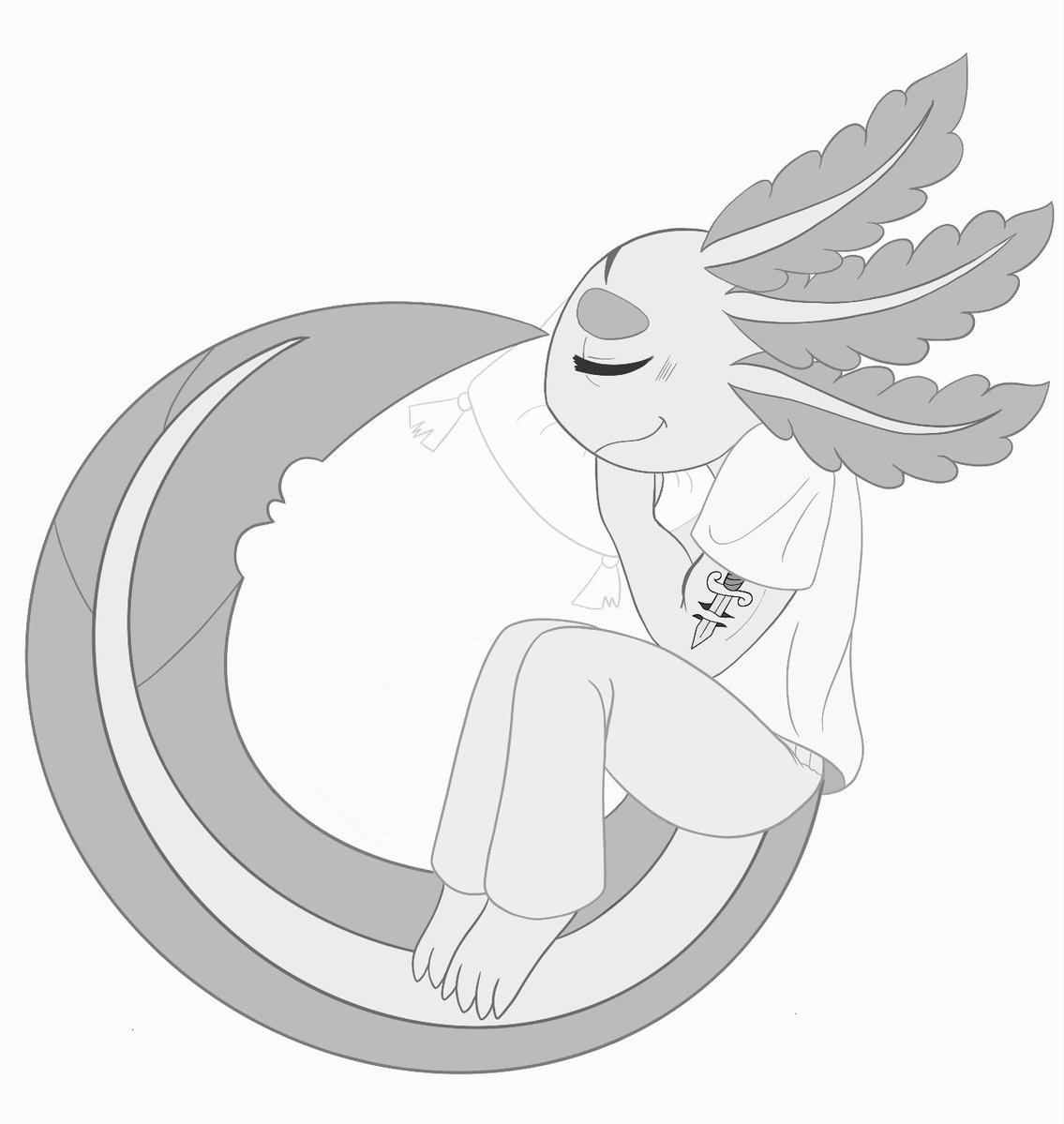 MLBaskerville's tweet image. Erm, guys can you please quiet down? Captain Marley is trying to get some sleep.
Btw did you know axolotls symbolize regeneration and rebirth? Thatβs why heβs posed like an ouroboros. βΊοΈ