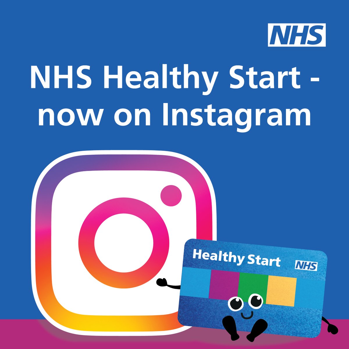 We’ve just launched our new Instagram channel. 🥳
Follow us for helpful tips, reminders, and updates about the NHS Healthy Start scheme.

Find us at: instagram.com/nhs_healthy_st…

Go on, head there now!