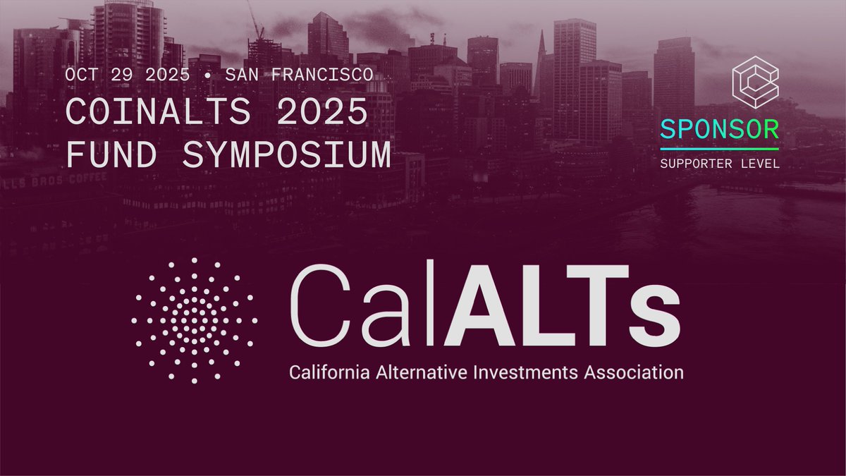 coinalts's tweet image. Thrilled to have @CalALTs back as a sponsor for #CoinAlts 2025! Join us for insights, networking & innovation in digital assets. 🚀🤝 #Crypto #Investing
