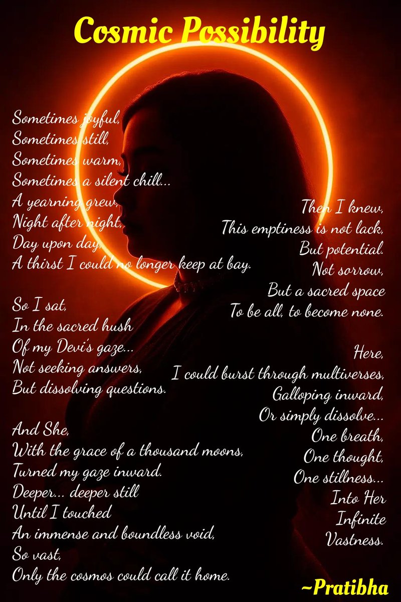 PratibhaPriyad3's tweet image. A poem dedicated to the Grace of Devi 🙇🏻‍♀️

#poetry #CosmicResonance
