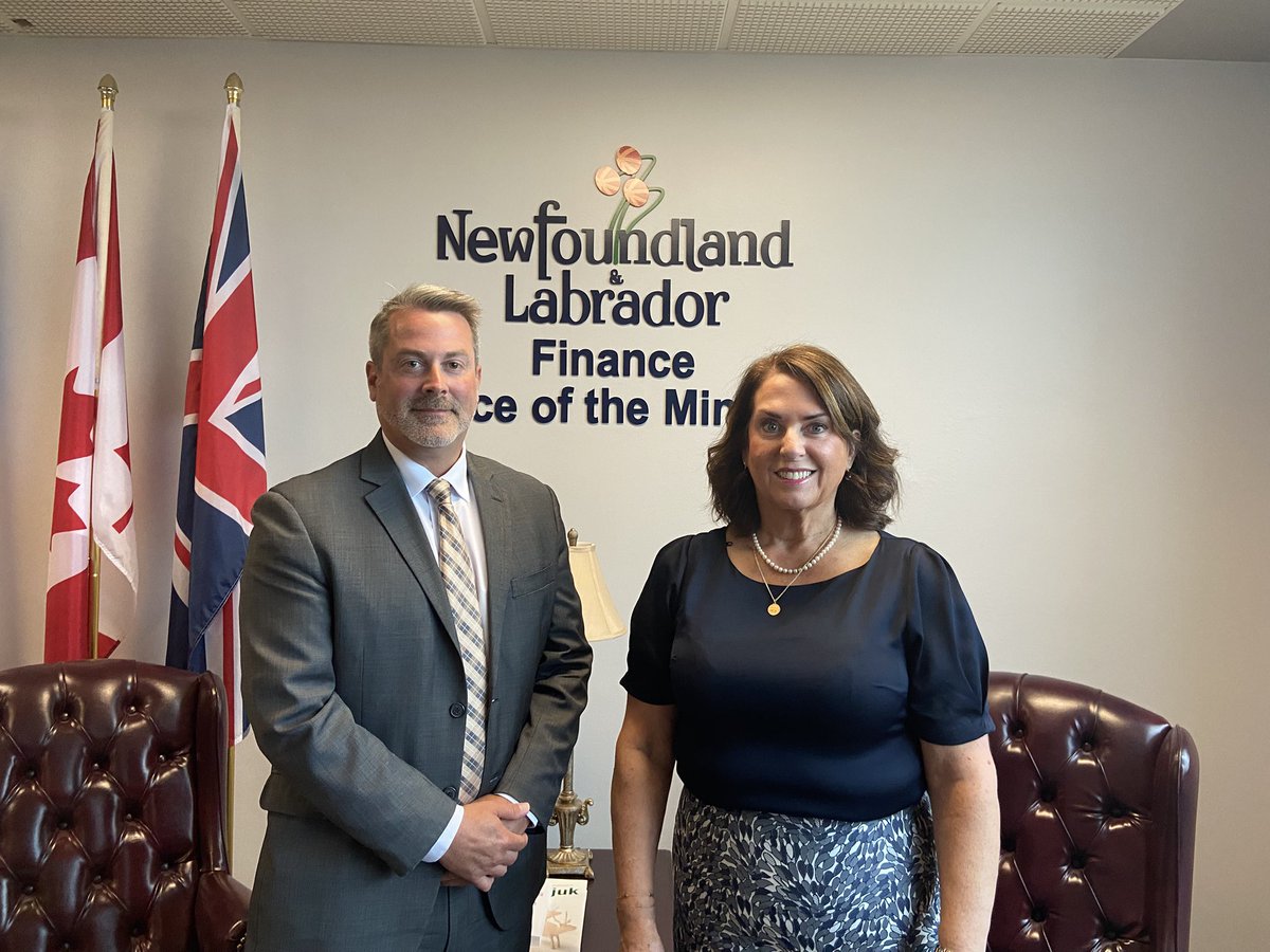 CFIBNL's tweet image. Thank you to Hon. Siobhan Coady, Minister of Finance and President of Treasury Board, for meeting with me to discuss the key priorities of CFIB members.
Your engagement is appreciated as we work to strengthen the small business community in Newfoundland and Labrador