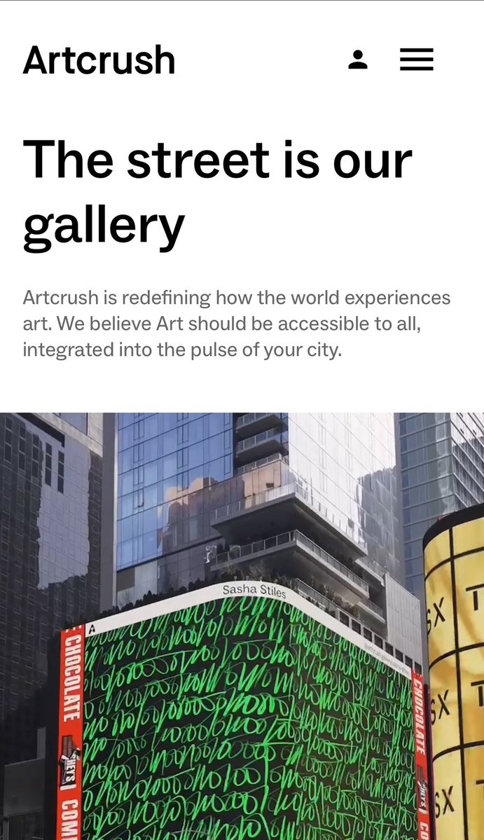 🚨Big news: our new homepage is live — and with it, a sharper mission:

THE STREET IS OUR GALLERY

Artcrush is redefining how art lives in cities, how artists get seen, and how communities connect
→ artcrush.com

🧵1/7👇