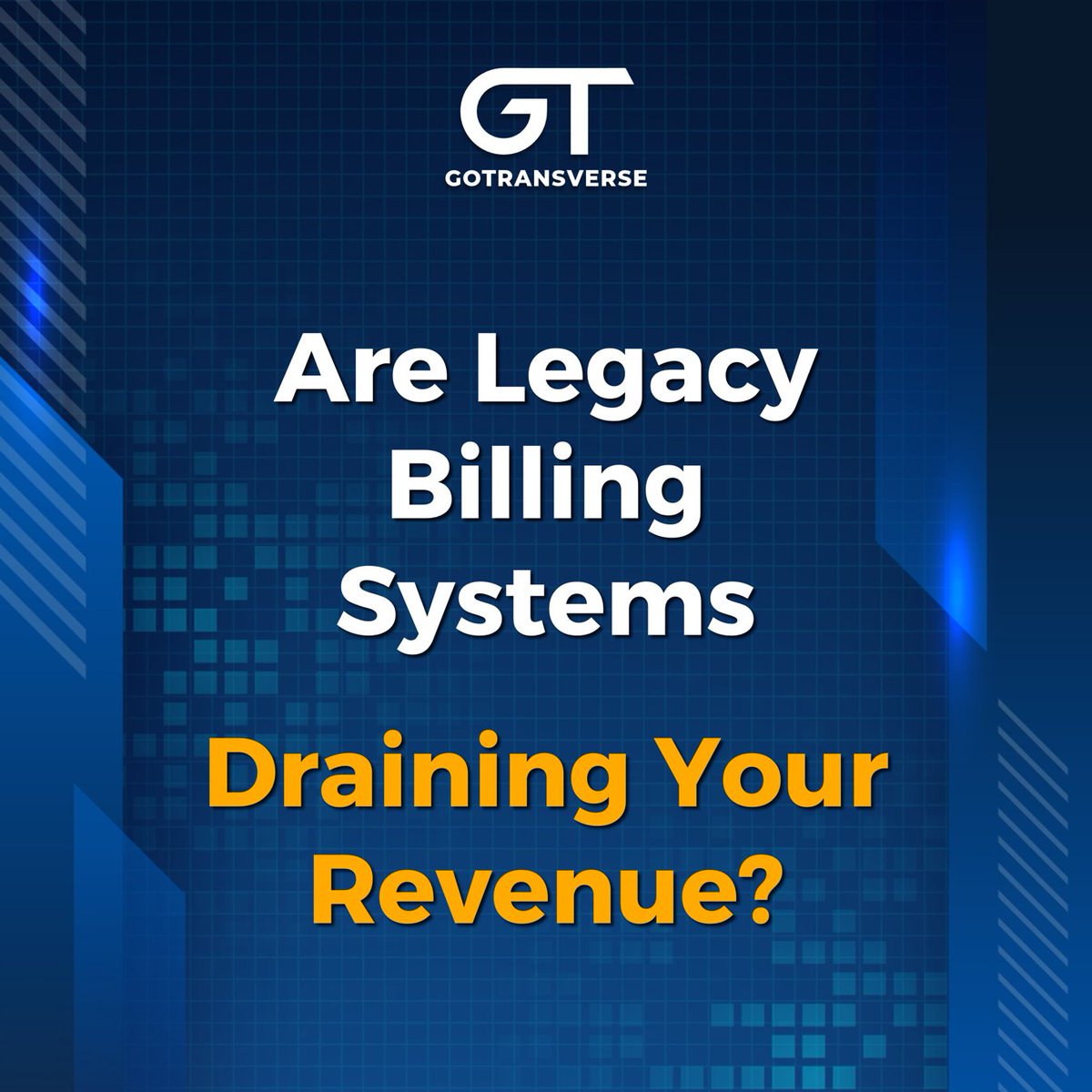 Gotransverse's tweet image. Outdated billing systems often lack the sophistication to manage complex usage calculations or automate processes efficiently, leading to revenue leakage and customer dissatisfaction. Don't let antiquated systems hinder growth.
🔗 Read more: hubs.la/Q03wKfPR0