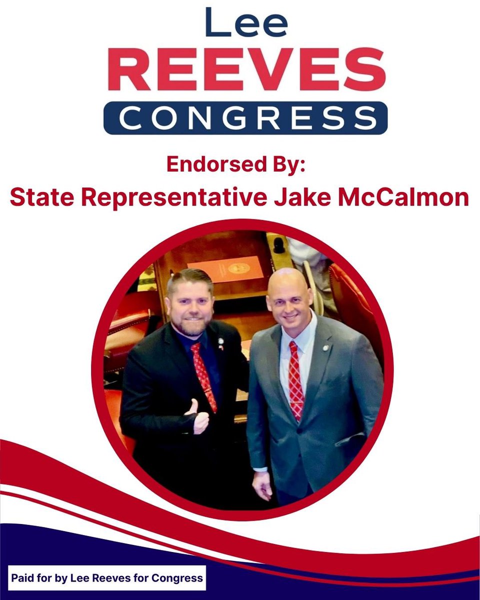 "I’m so thrilled to endorse my dear friend, State Representative Lee Reeves, for Congress in the TN-7 Republican primary. Rachelle and I are very proud to have the friendship of Lee and his wife, Claire, and we know firsthand the integrity, dedication, and conservative conviction