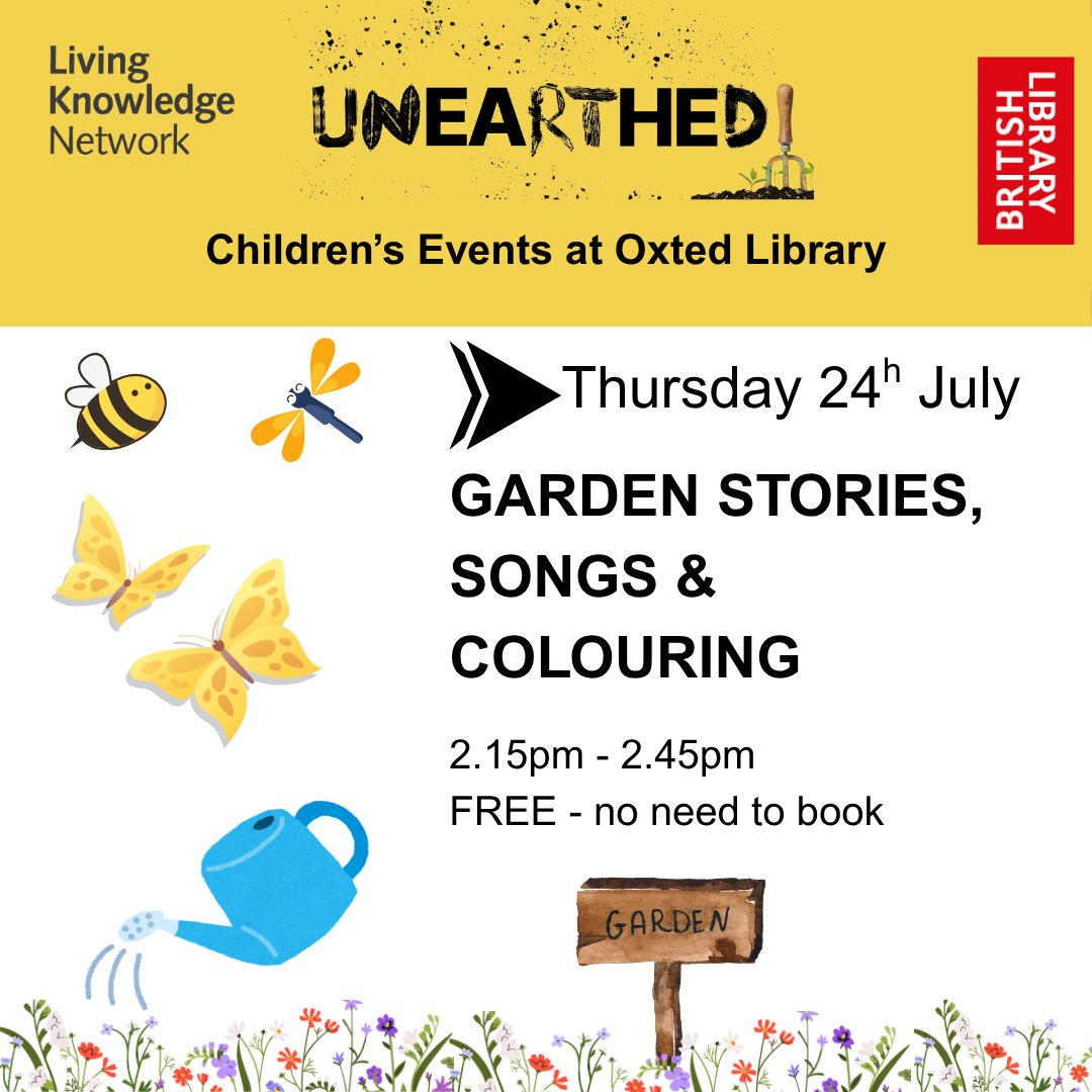 Oxted Library (@oxtedlibrary) on Twitter photo As part of our Unearthed exhibition, we are holding a special storytime for under 5's. Please join us for stories, songs & colouring! <a href="/SurreyLibraries/">Surrey Libraries UK</a> <a href="/loveoxted/">Love Oxted</a> As part of our Unearthed exhibition, we are holding a special storytime for under 5's. Please join us for stories, songs & colouring! <a href="/SurreyLibraries/">Surrey Libraries UK</a> <a href="/loveoxted/">Love Oxted</a>