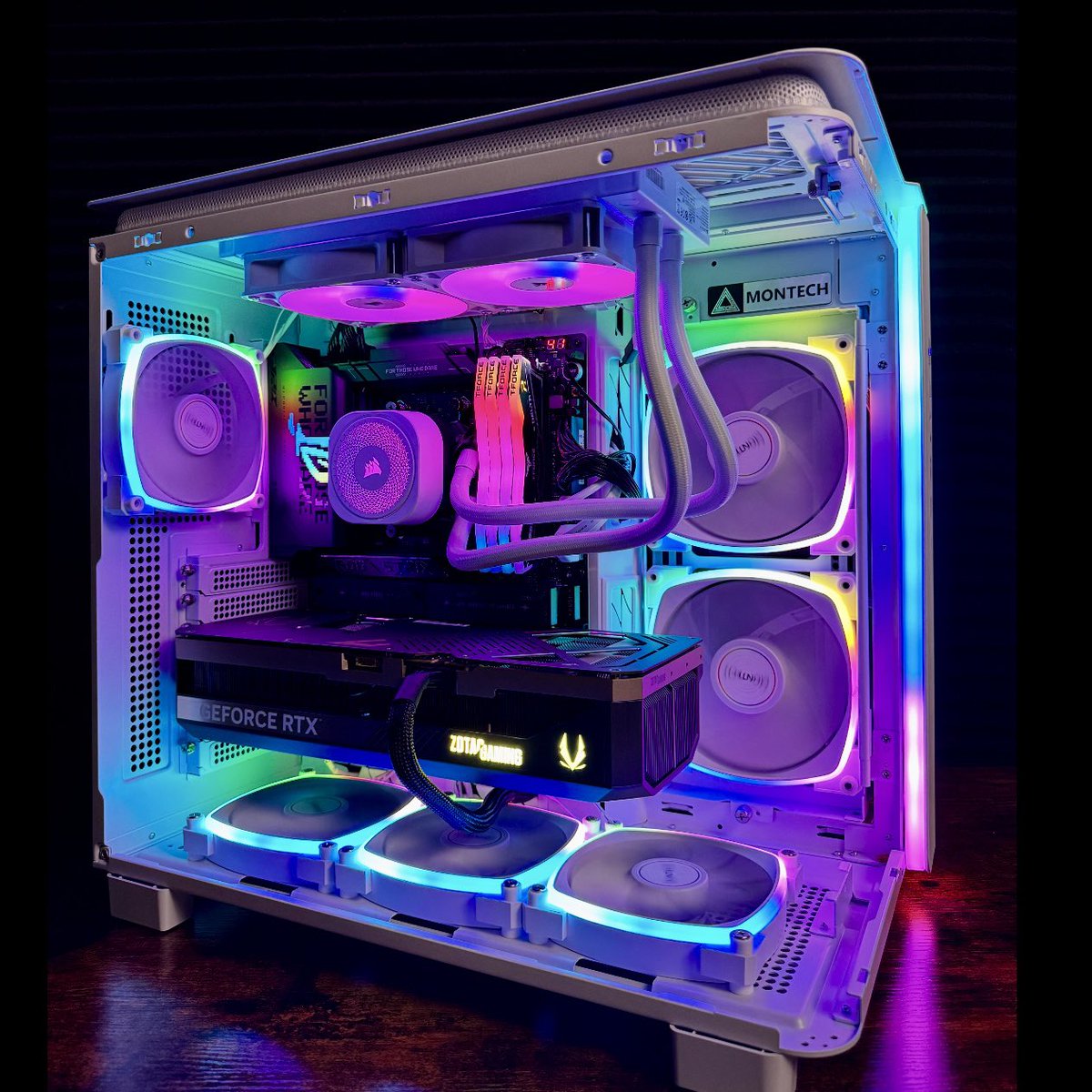 🔥 New favorite build just dropped?!

This rig is an absolute unit 👇

🧠 <a href="/AMD/">AMD</a> Ryzen 9 9950X3D
🎮 <a href="/nvidia/">NVIDIA</a> RTX 5080
🚀 128GB DDR5 by TeamGroup
🛡️ <a href="/ASUS/">ASUS</a> ROG STRIX X870
❄️ <a href="/CORSAIR/">CORSAIR</a> 240mm AIO
🏰 <a href="/MontechGlobal/">MONTECH Global</a> King 95