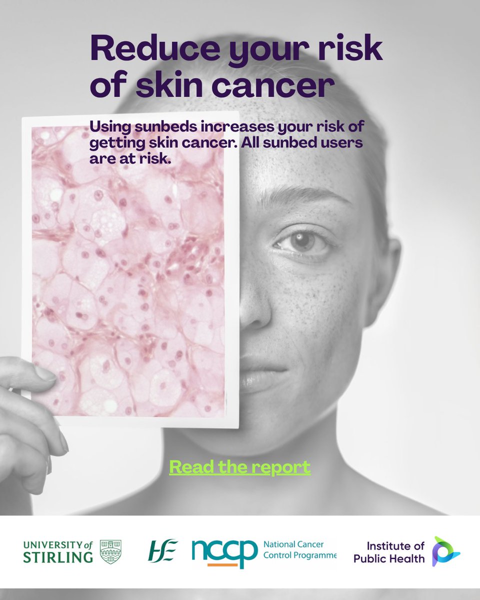 hseNCCP's tweet image. New report published by the Institute of Public Health has recommended a ban on sunbeds to reduce the risk of skin cancer in Ireland. The report was developed to support the Department of Health & @hseNCCP National Skin Cancer Prevention Plan (2023-2026) publichealth.ie/news/new-repor…