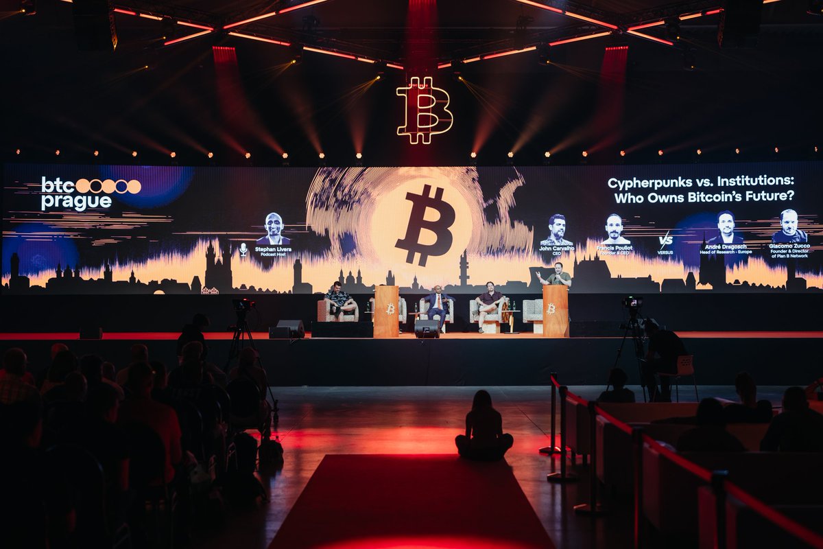 BTC Prague (@btcprague) on Twitter photo Cypherpunks vs. Institutions: Who Owns Bitcoinâs Future? â Debate
<a href="/stephanlivera/">Stephan Livera</a> moderates a debate between <a href="/francispouliot_/">FRANCIS - BULLBITCOIN.COM</a> <a href="/BitcoinErrorLog/">Bitcoin Error Log</a> and <a href="/Andre_Dragosch/">AndrĂ© Dragosch, PhDâĄ</a> <a href="/giacomozucco/">Giacomo FPECW ZuccoâĄïžđđ§</a>
â¶ïž youtu.be/z2gi2FPEM-s Cypherpunks vs. Institutions: Who Owns Bitcoinâs Future? â Debate
<a href="/stephanlivera/">Stephan Livera</a> moderates a debate between <a href="/francispouliot_/">FRANCIS - BULLBITCOIN.COM</a> <a href="/BitcoinErrorLog/">Bitcoin Error Log</a> and <a href="/Andre_Dragosch/">AndrĂ© Dragosch, PhDâĄ</a> <a href="/giacomozucco/">Giacomo FPECW ZuccoâĄïžđđ§</a>
â¶ïž youtu.be/z2gi2FPEM-s