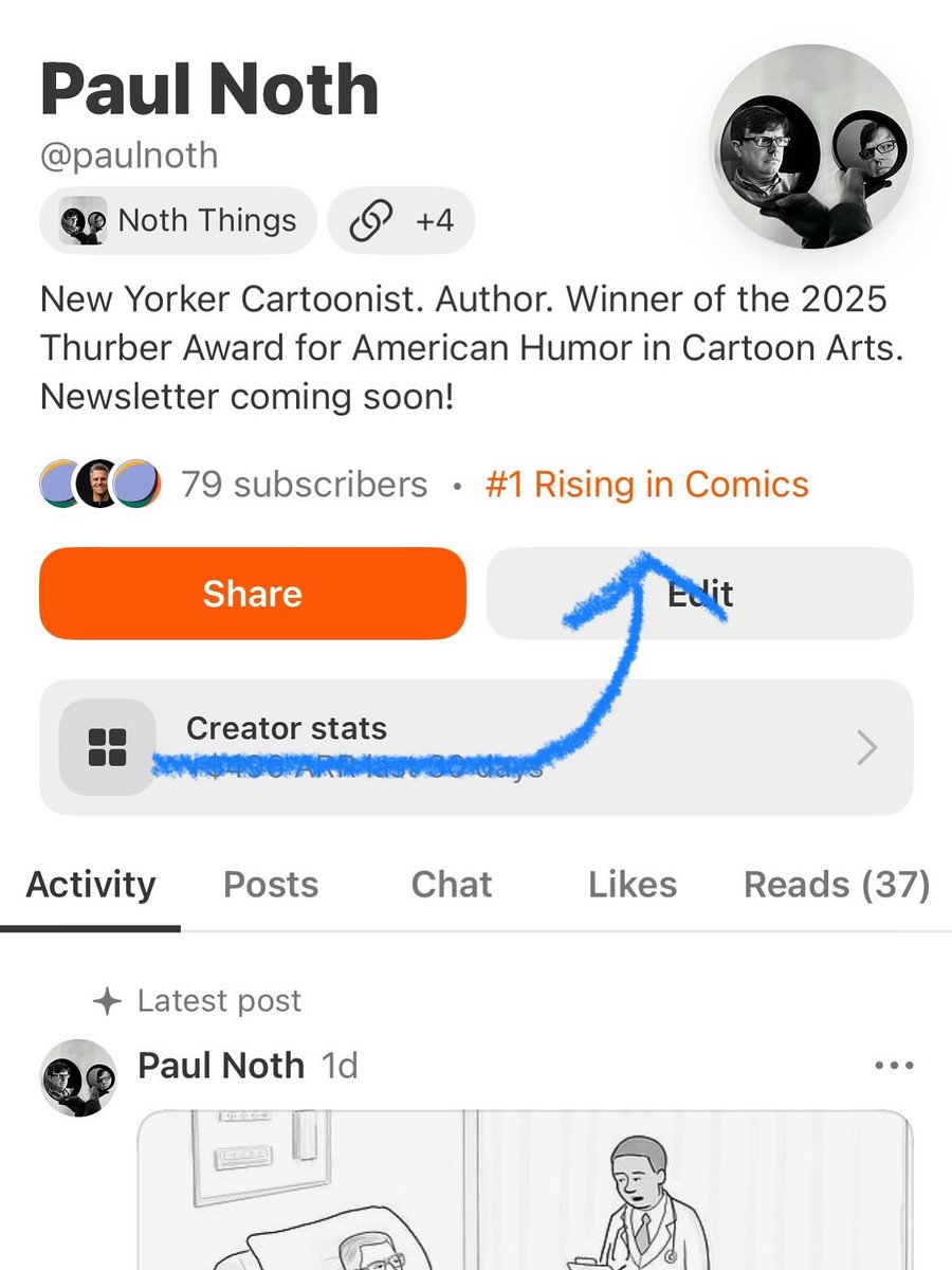 PaulNoth's tweet image. Wow! Noth Things is #1 Rising in Comics, since it’s soft launch yesterday. Thanks so much everyone who made this happen.