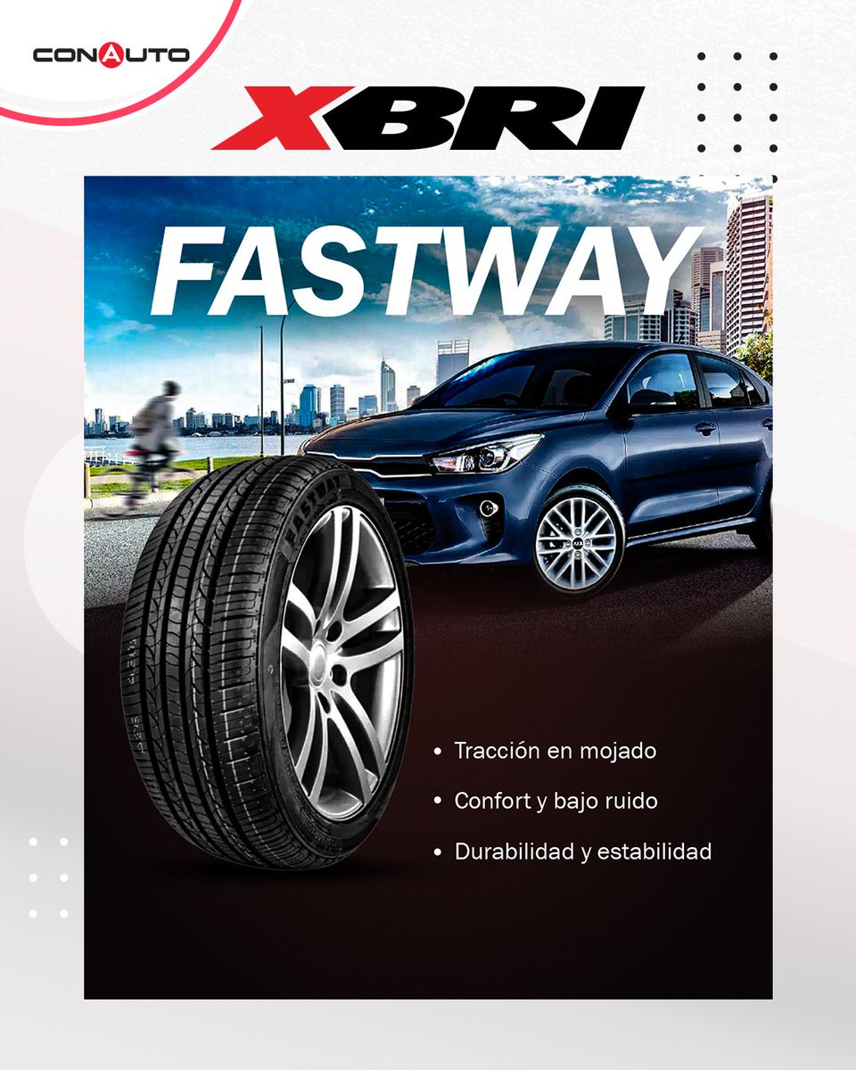 📦 ¡Súmate a quienes ya ofrecen calidad real!
Las llantas XBRI Fastway destacan por:
✔️ Tracción confiable en mojado
✔️ Confort, durabilidad y estabilidad
✔️ ¡Gran rentabilidad para tu negocio! 💰

Perfectas para tu portafolio retail.
📲 Escríbenos para precios al por mayor.