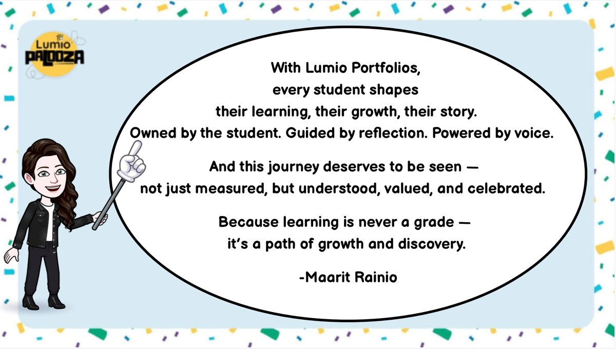 🌟 Wow — thank you, #LumioPalooza2025!
🙏 Huge thanks to everyone who joined my session on student portfolios.
🎒 Reflection, voice &amp; ownership — that’s the magic.
💬Let’s keep empowering students to tell their story.
<a href="/TishaPoncio/">Tisha Poncio</a> <a href="/LumioSocial/">Lumio 💛</a> <a href="/SMART_Tech/">SMART Technologies</a>