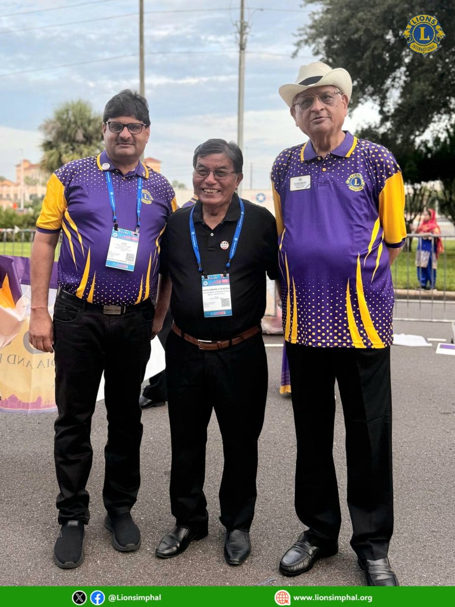 LionsImphal's tweet photo. From the lens of Lion Dr. N. Jitendra of #LionsClubofImphal at #LionsCon25 Orlando, 107th International Convention of #lionsinternationalclub #LionsInternational.... with DG, #dist322d Lion Lalit Kothari and others.
@lionsclubs https://t.co/A98jk8dTmE