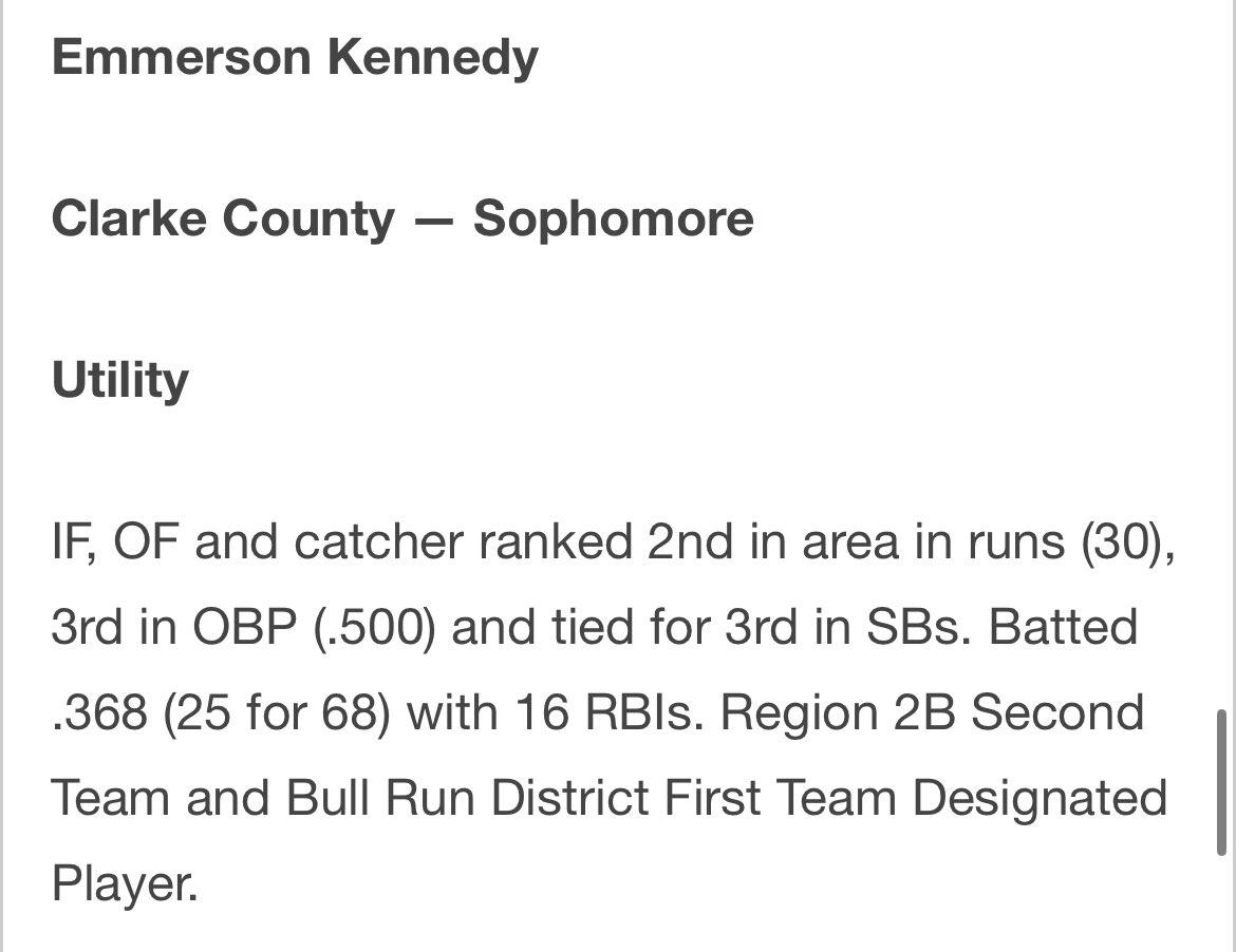 Emmerson Kennedy (@emmerson3softbl) on Twitter photo I am so honored to be named First Team All Area Utility by <a href="/WinStarSports1/">WinchesterStarSports</a> ! Congrats to all of my fellow Swarm teammates that made it as well! Thanks to all of my family, coaches, and teammates that have made these accomplishments possible! I am so honored to be named First Team All Area Utility by <a href="/WinStarSports1/">WinchesterStarSports</a> ! Congrats to all of my fellow Swarm teammates that made it as well! Thanks to all of my family, coaches, and teammates that have made these accomplishments possible!