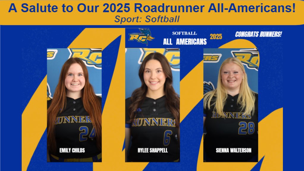 Roadrunner Athletics Salutes Our 2025 All-Americans: Softball. Read more: 
rcgc.prestosports.com/sports/sball/2…