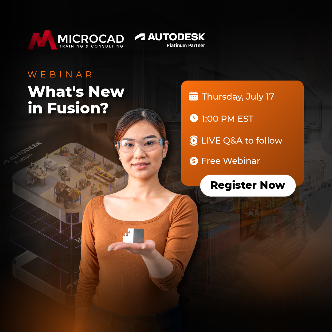 MicroCAD3d's tweet image. Upcoming Event 📣 What’s new in Fusion?

Smarter, Faster, More Powerful Design

Fusion 2026 delivers powerful updates that simplify advanced workflows and boost performance across design, engineering, and manufacturing.

✅ Register now: zurl.co/HnCYU