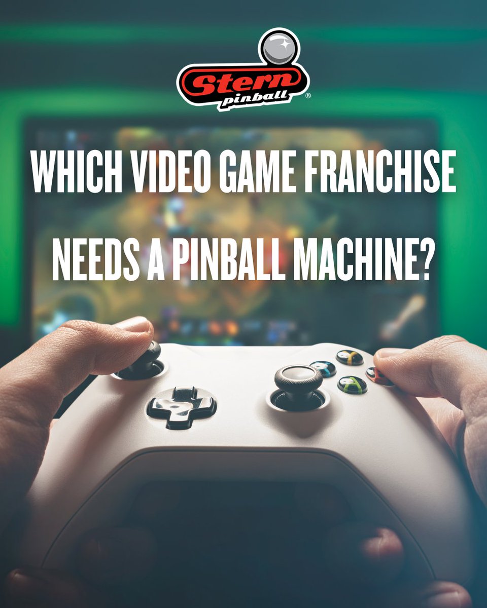 sternpinball's tweet image. If you could turn any video game franchise into a pinball machine… which one gets your vote? 🎮✨