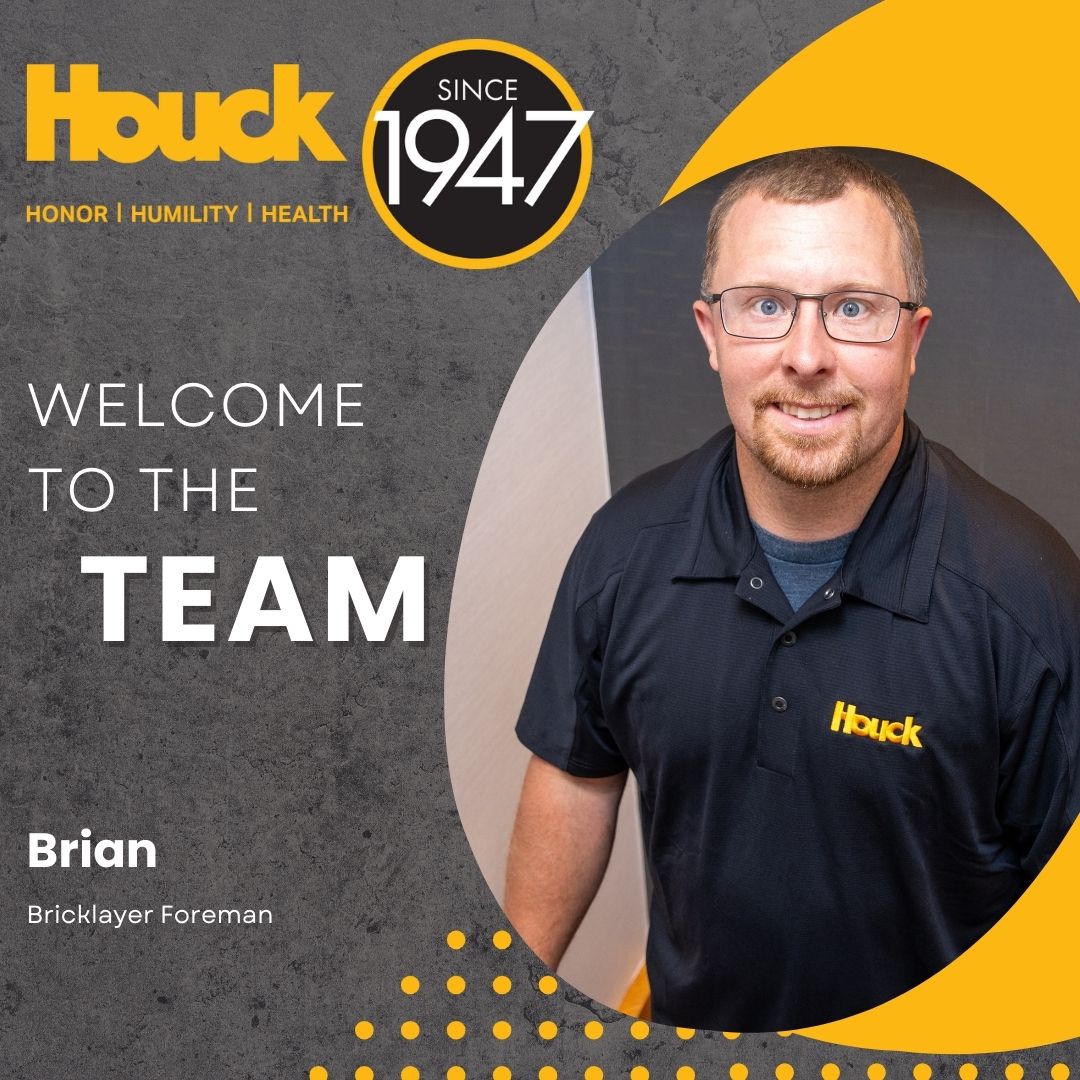 ✨Talent Tuesday✨

Join us in welcoming Brian to the Houck team!

#WelcomeToTheTeam #HouckStrong #BricklayerForeman #ConstructionLife #MasonryWork #RestorationPro #SkilledTrades #TeamHouck #ConstructionCareers