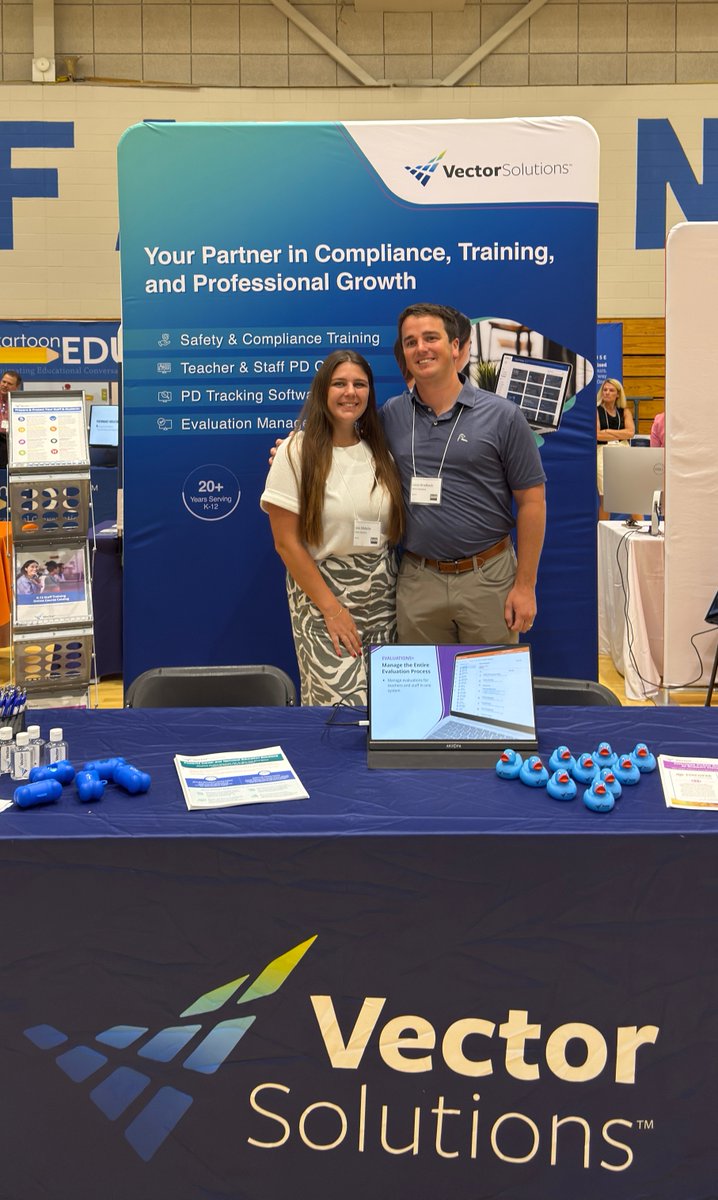 Are you attending MASS 2025? 

Stop by our booth to connect with Luke and Julia! We'd love to chat - whether it's about the Vector Professional Growth Suite, Safety &amp; Compliance, or CTE solutions. Come say hello!