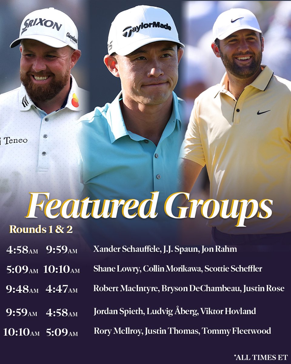 Tee times for <a href="/TheOpen/">The Open</a> are live 🤝