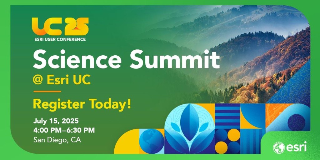 GISEd's tweet image. Thought leaders will explore how mapping science drives climate adaptation, sustainability, geodesign, and more. Discover how these insights shape our planet’s future. Registration for #EsriUC2025 is required to attend. ow.ly/Y5Cz50WnkQb