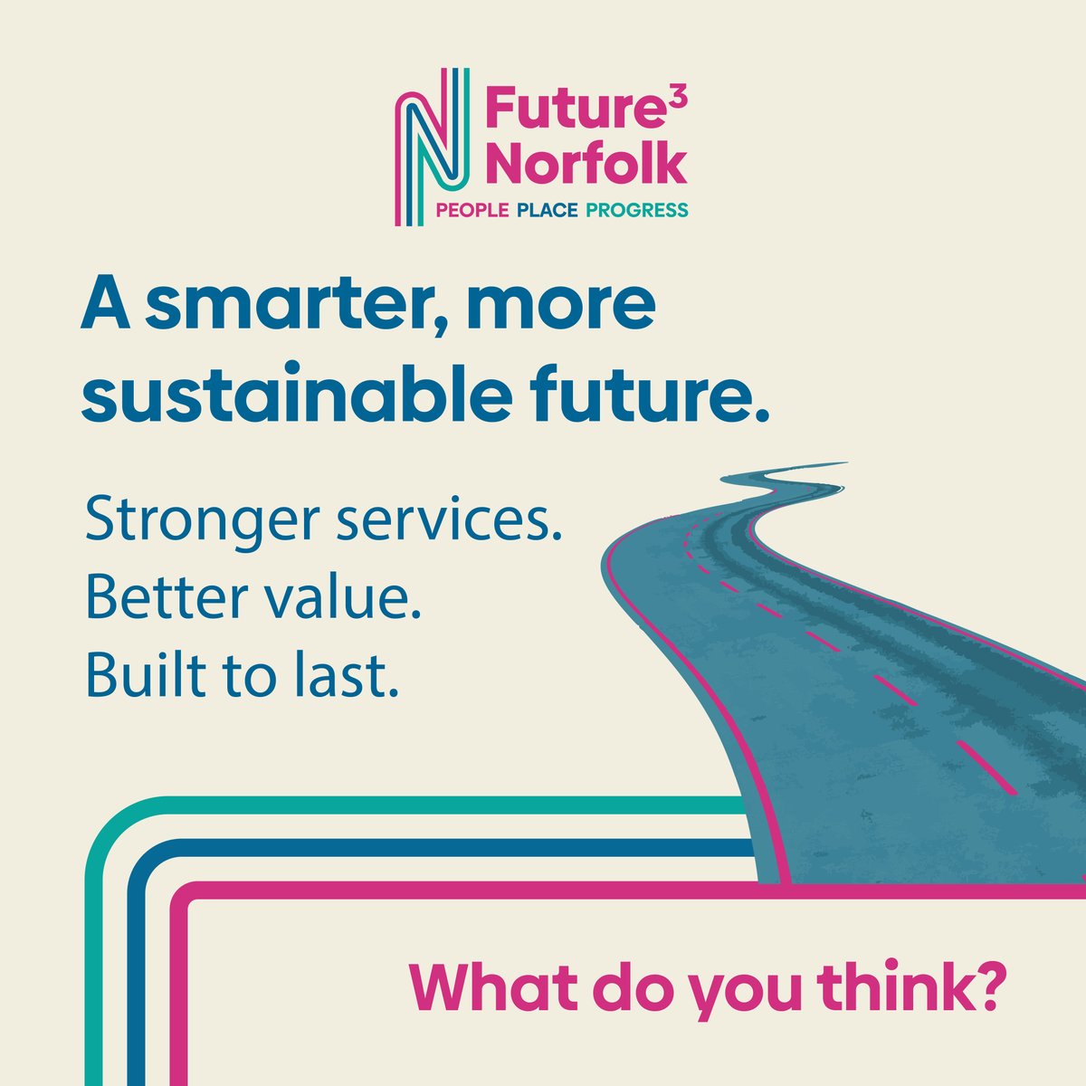 FutureNorfolk's tweet image. PEOPLE PLACE PROGRESS: How council services are run in Norfolk is changing - and we want to hear what matters most to you.
Tell us your views to help shape the future of Norfolk via: futurenorfolk.com