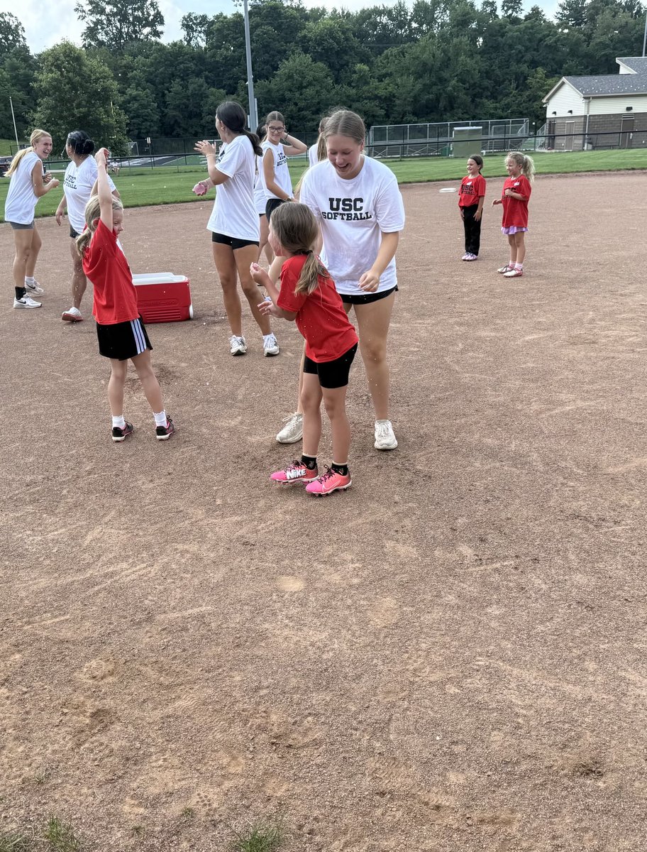 USC softball camp ends with water balloons!!  Loved sharing my love of softball with the littles in my town!