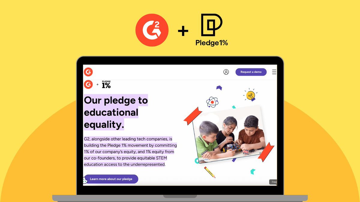 PledgeOne's tweet image. This #YouthSkillsDay, we want to spotlight and celebrate Pledge 1% member G2, who is empowering the future workforce by giving 1% of their company's equity and 1% of their co-founders' equity to support STEM learning.
Read more: buff.ly/NBoIsS1
#Pledge1