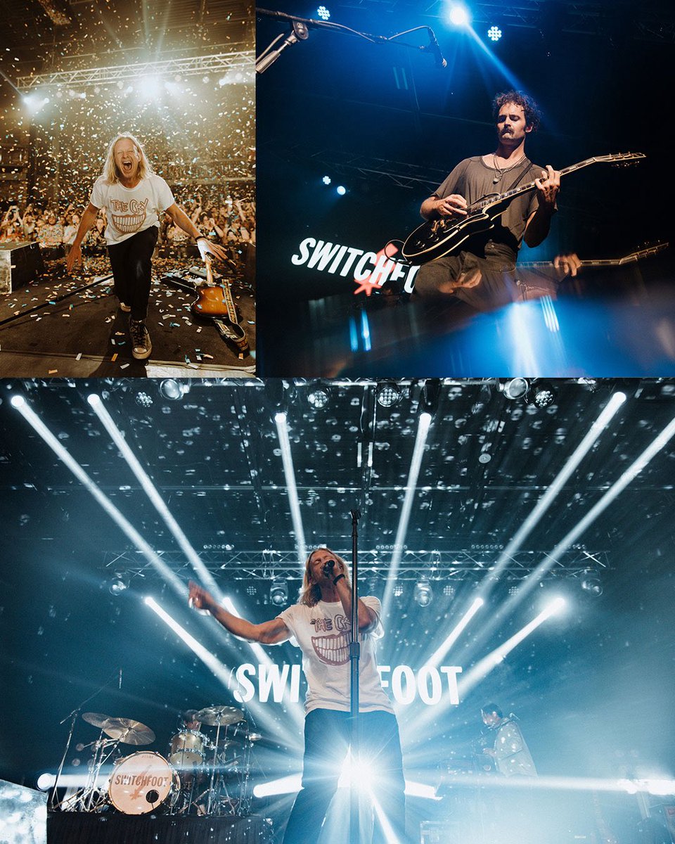 switchfoot's tweet image. These summer shows have been insane so far 🤯. Next up ⬇️:
July 17 - Shipshewana, IN
July 18 - Vernon Hills, IL
July 19 - Mineral City, OH
Tix and VIP at the link in bio
📸: Jordan Willet