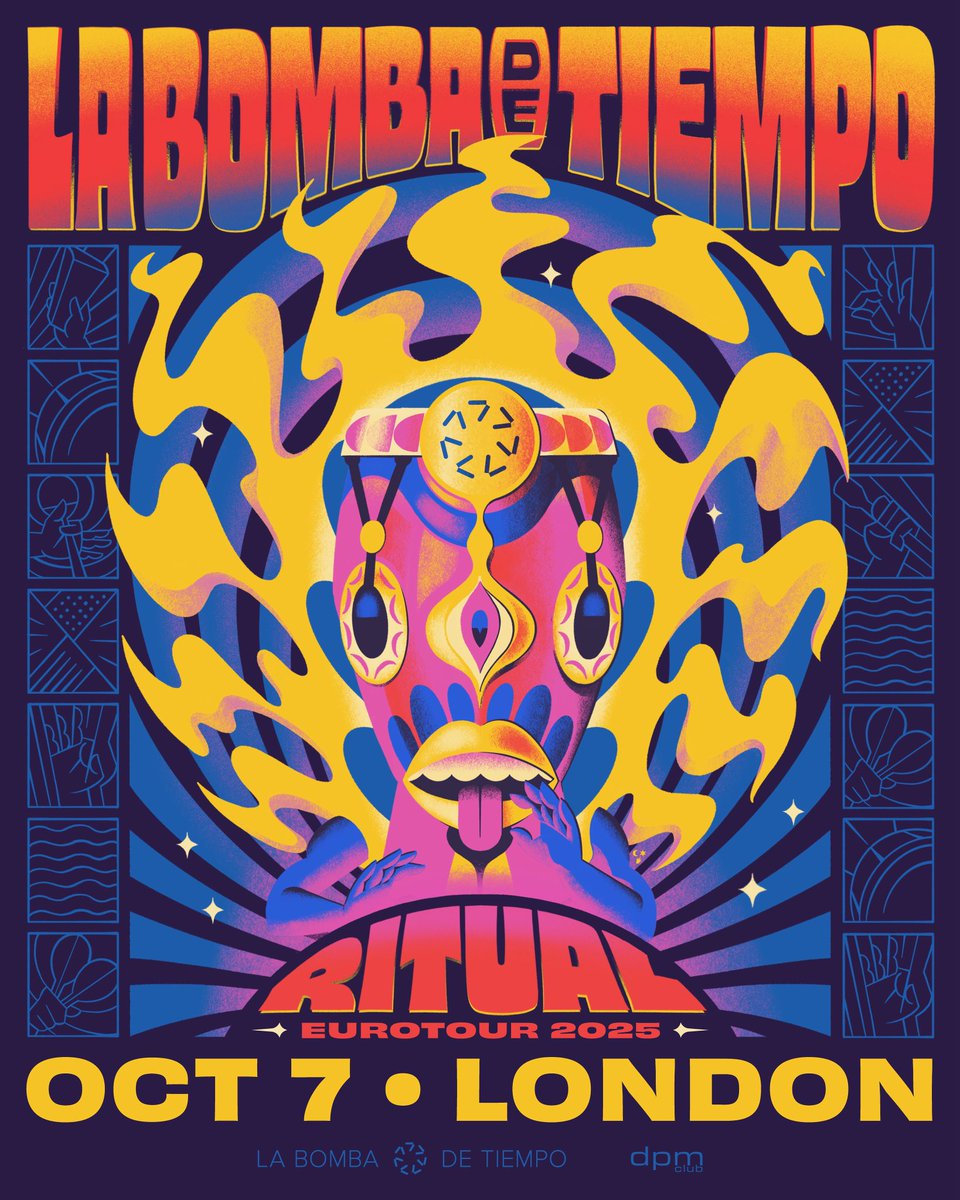 La Bomba de Tiempo (@labombadetiempo) on Twitter photo ¡LONDRES, allá vamos!
El martes 7 de octubre a las 20:30 h nos vemos en <a href="/dingwallscamden/">Dingwalls Camden</a> para vivir una noche llena de ritmo, percusión y pura energía colectiva 🪘🔥
¿Tenés amigxs en Londres o vas a estar de paso?
👉 Mandales este post y vení a disfrutar con nosotrxs. ¡LONDRES, allá vamos!
El martes 7 de octubre a las 20:30 h nos vemos en <a href="/dingwallscamden/">Dingwalls Camden</a> para vivir una noche llena de ritmo, percusión y pura energía colectiva 🪘🔥
¿Tenés amigxs en Londres o vas a estar de paso?
👉 Mandales este post y vení a disfrutar con nosotrxs.