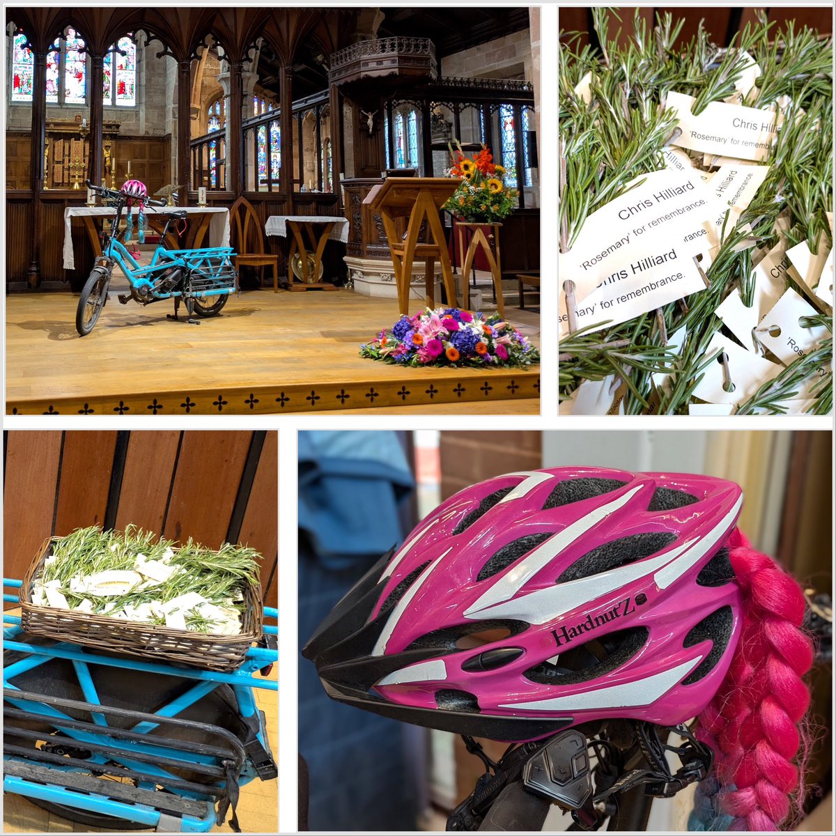 CycleWilmslow's tweet image. Today, @cyclewilmslow was honoured to be present to share in the celebration of the life of our committee member Chris Hilliard. In the services at Macclesfield Crematorium &amp;amp; St Bart’s, Wilmslow, we learned so much about the brilliant, unique and caring person that Chris was.
