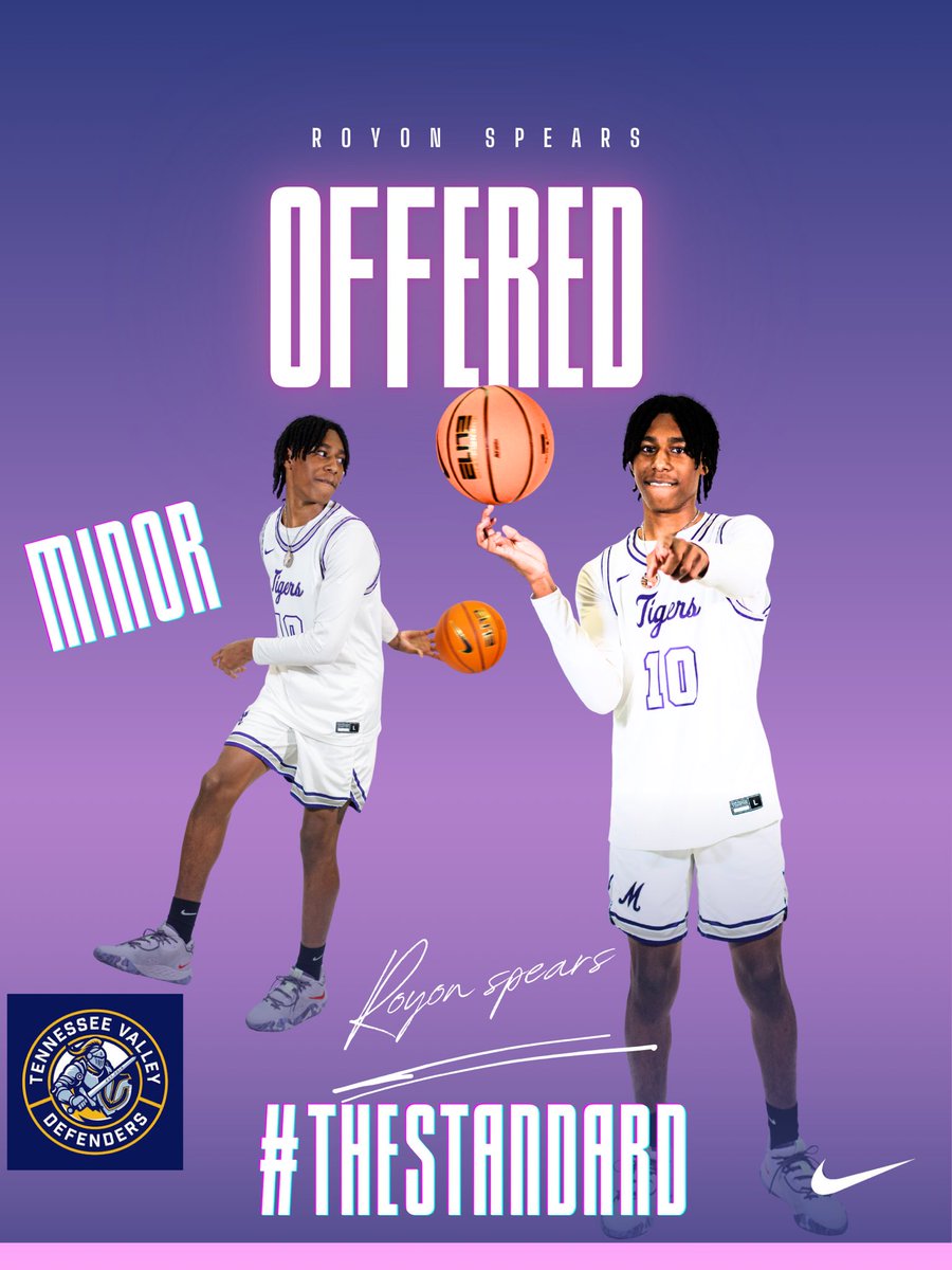 Congratulations to 6’4 guard Royon Spears on his second OFFER to TN Valley!!! #thestandard #2026
