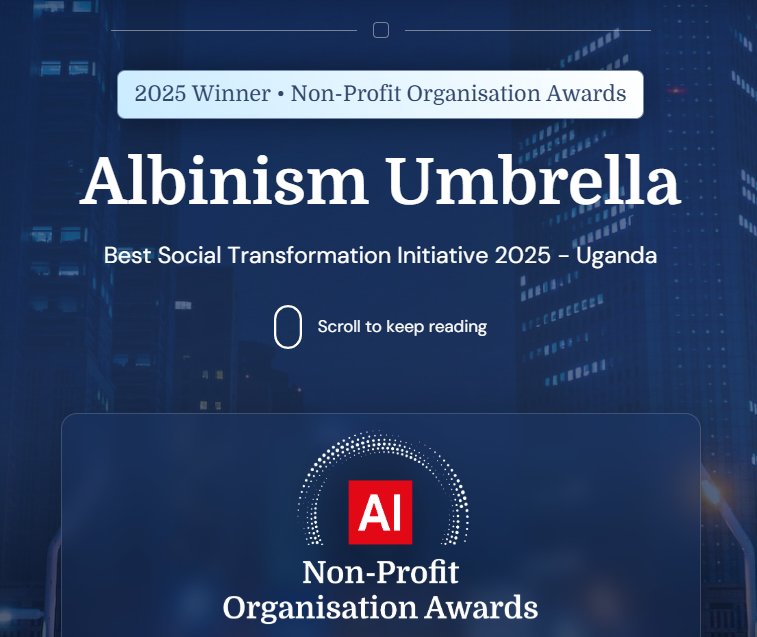 Albinism Umbrella (@albinismumbrell) on Twitter photo Thank you <a href="/acquisition_int/">Acquisition Intl</a> for the recognition. This takes us another mile ahead in the advocacy for the rights of persons with albinism in Uganda.
Another milestone checked ✔️ ✅️ 🙌 Thank you <a href="/acquisition_int/">Acquisition Intl</a> for the recognition. This takes us another mile ahead in the advocacy for the rights of persons with albinism in Uganda.
Another milestone checked ✔️ ✅️ 🙌