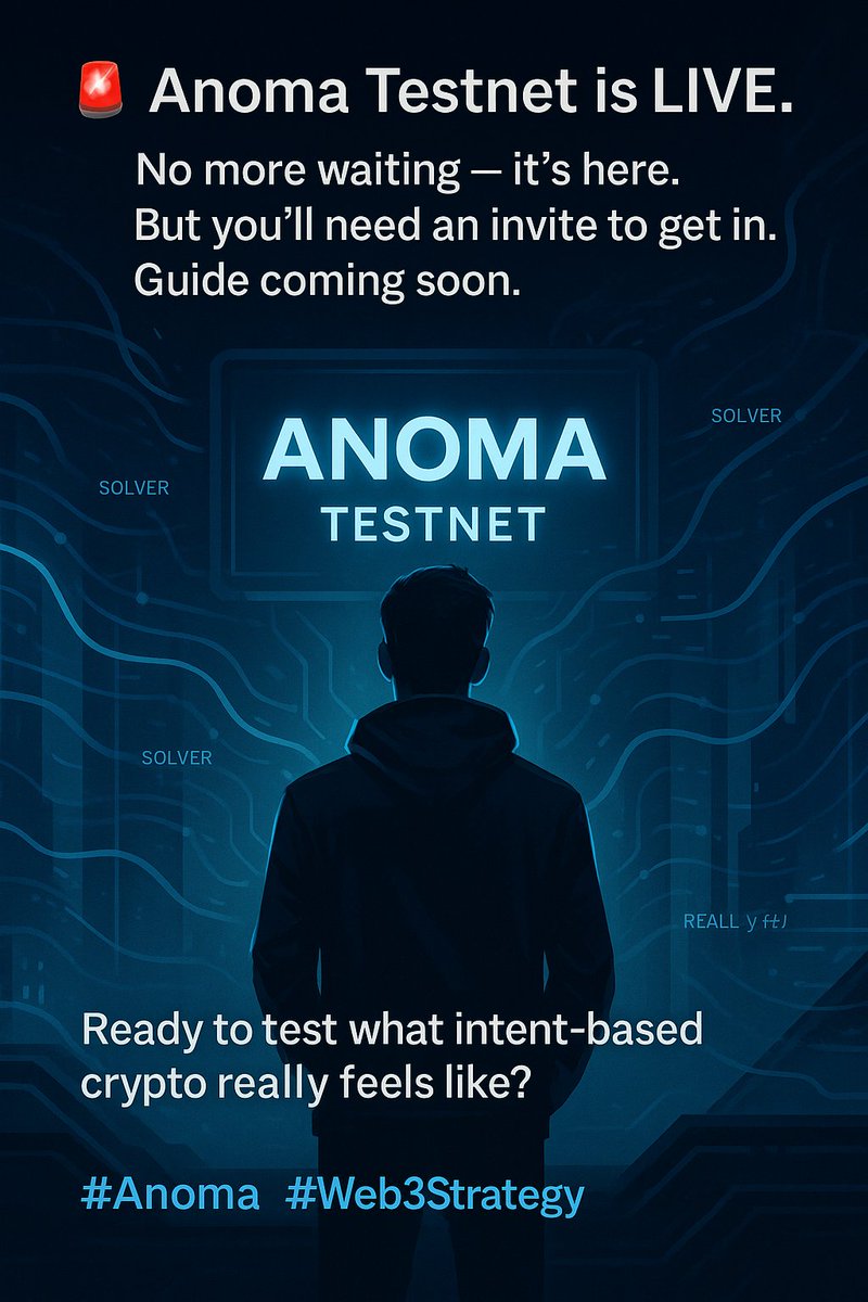 realgodspowerr's tweet image. 🚨 Anoma Testnet is LIVE.

No more waiting ,  it’s here.
But you’ll need an invite to get in. 👀
Guide coming soon.

Ready to test what intent-based crypto really feels like?

#Anoma #Web3Strategy