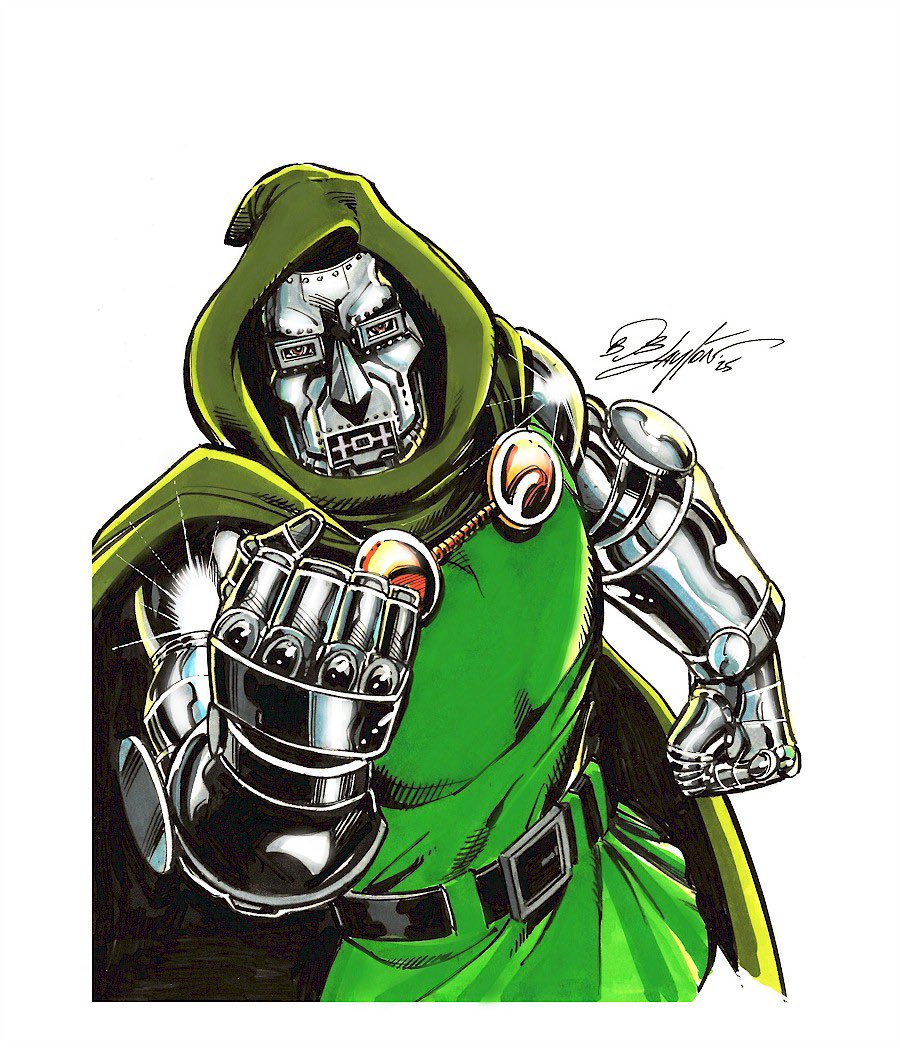 Bob_Layton's tweet image. This 9 x 12 bust of Dr Doom was commissioned in advance of my upcoming appearance this Friday at @InkInkCollectibles in Singapore on July 18th. @Marvel #drdoom